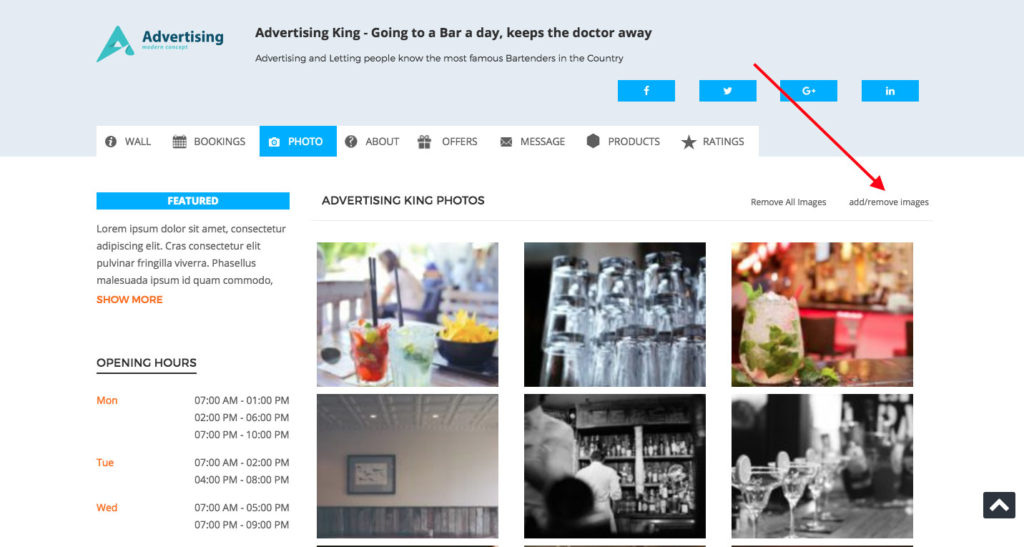 How to add photos pictures to listings businesses wyzi documentation