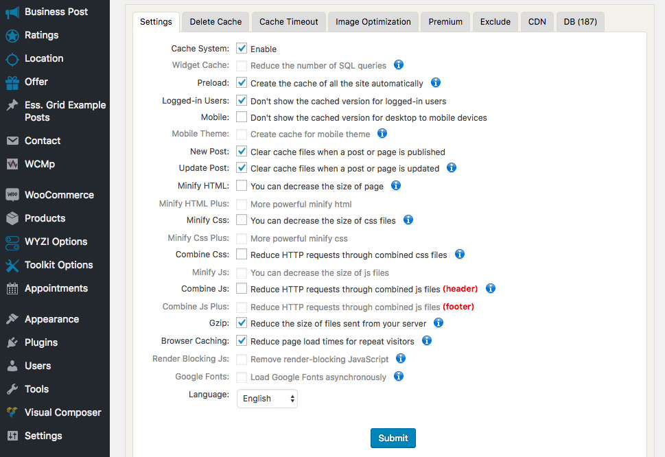 best-WP-Fastest-cache-configuration-for-wyzi